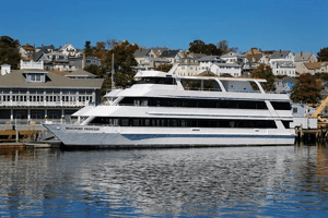 Beauport Cruiseline cruise ship in a harbor.