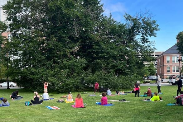Peace. Community. Free Yoga. Every Wednesday at the Library