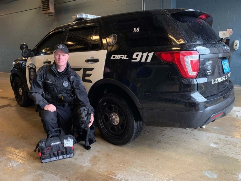 Lowell Police Department K-9 Mack Gets a Surprise Gift