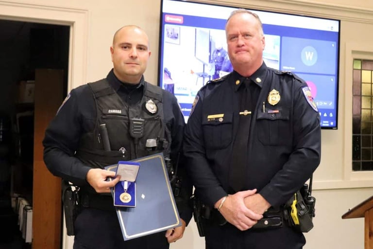 Stoughton Police Officer Recognized with Department’s Lifesaving Medal