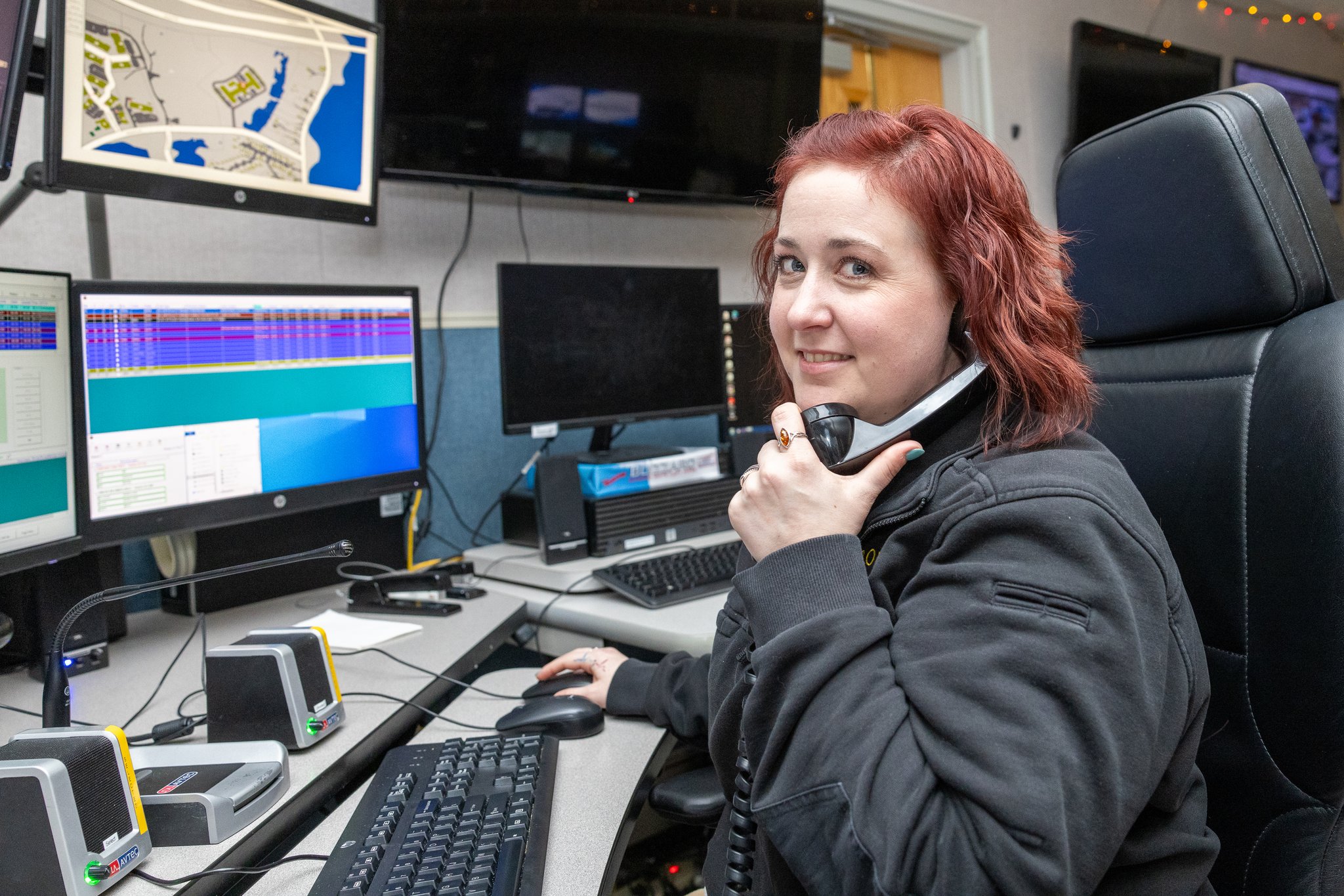 Close up of the Groton Town Police patch on a police car