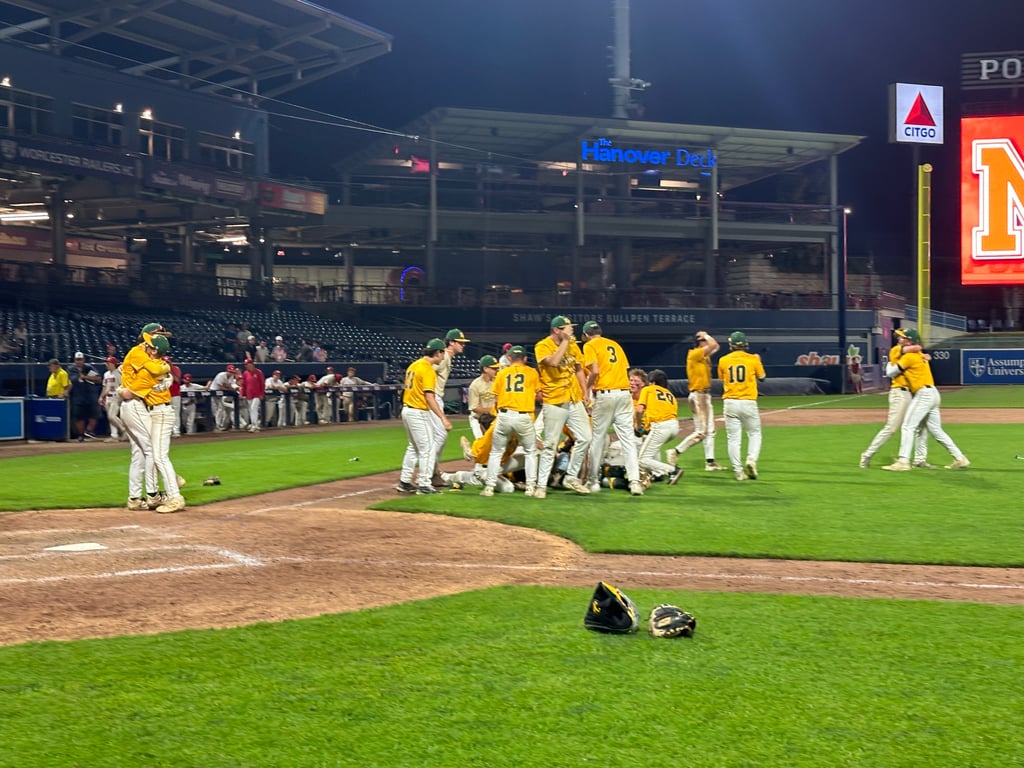 King Philip Regional High School is celebrating a historic achievement after the baseball team captured the first state championship in program history, defeating Milton High School, 4-1, in the MIAA Division 2 State Championship Game on Friday night at Polar Park in Worcester.