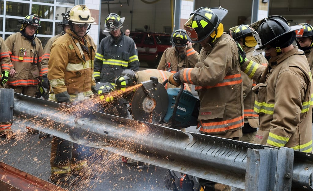 *PHOTOS* Dracut Fire Department Hosts Training on Using Saws in