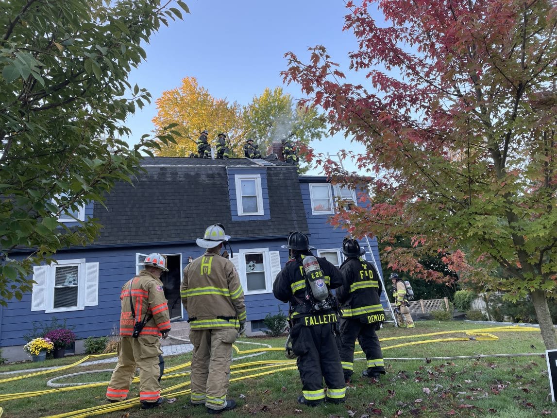 Enfield Fire District No. 1 extinguished an attic fire on Hillside Avenue on Wednesday, Oct. 19. (Photo courtesy Enfield Fire District No. 1)