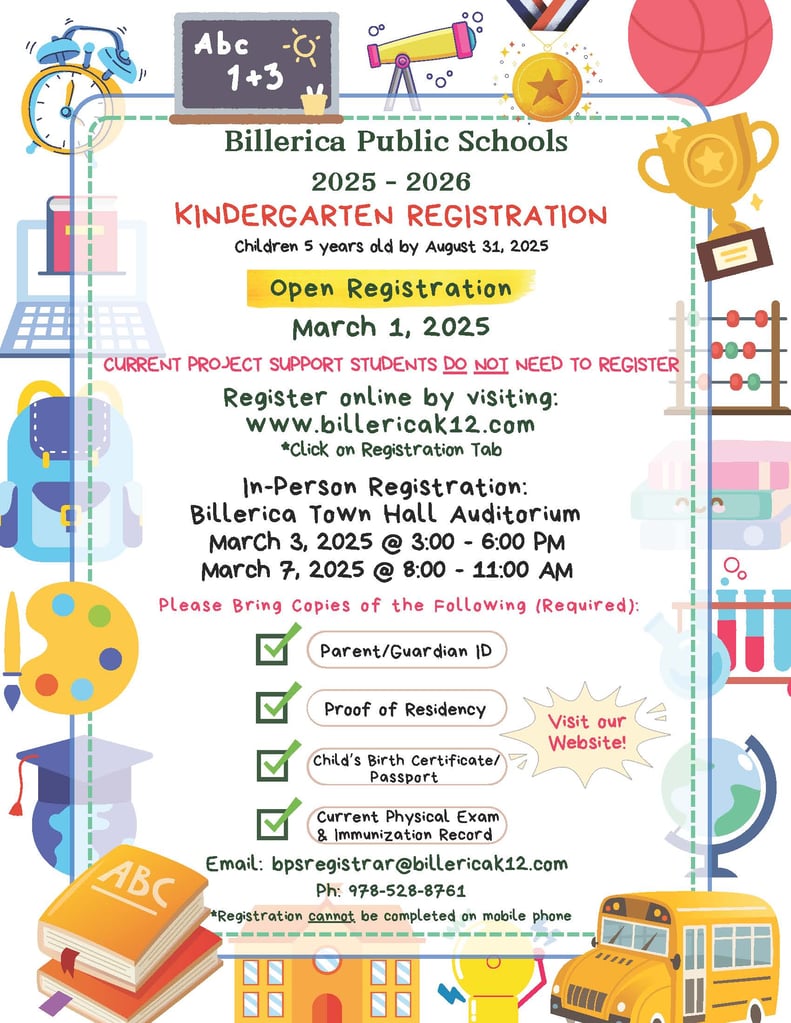 2025 Kindergarten Registration Flyer