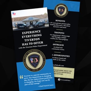 Tiverton Police Department Recruitment Rack Card mockup