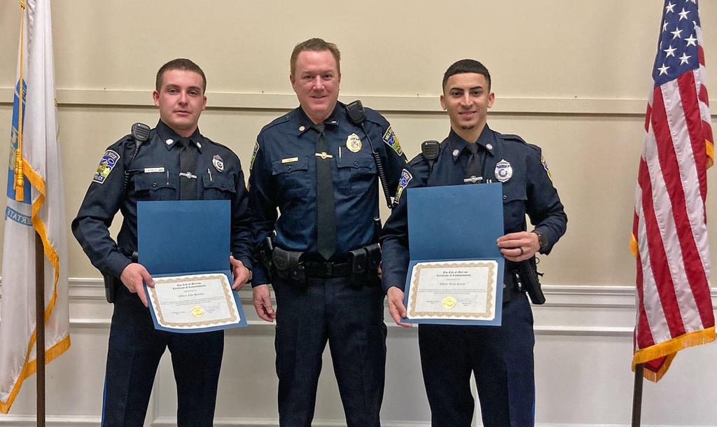 New Melrose Police Officers Recognized for Response to Fire Melrose