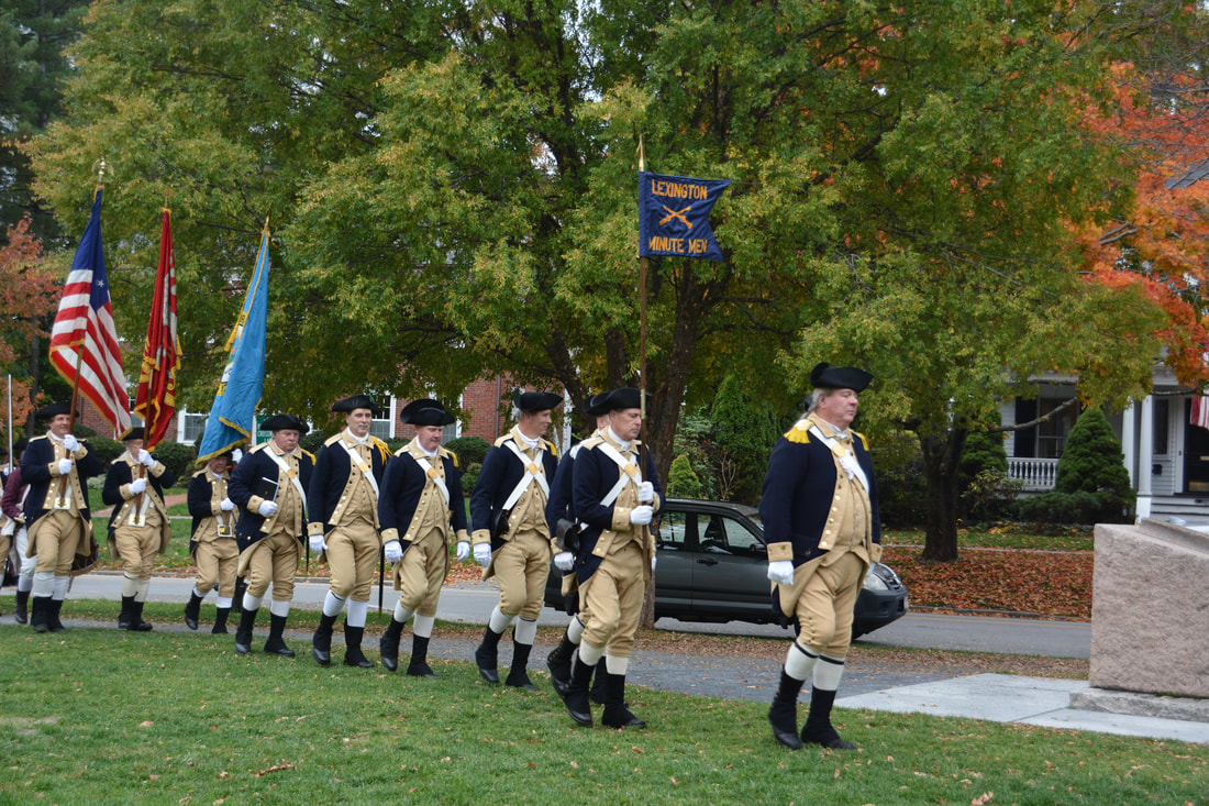 Lexington Minutemen all dressed up for a reenactment.