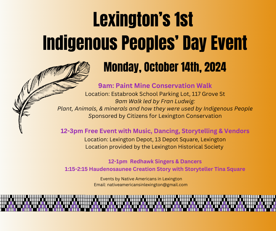 Lexington Indigenous People's Day Event Graphic.