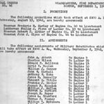 General Order #46 of 1942, announcing the appointment of Vincent D. Vitale to the Boston Fire Department, 9/2/1942.