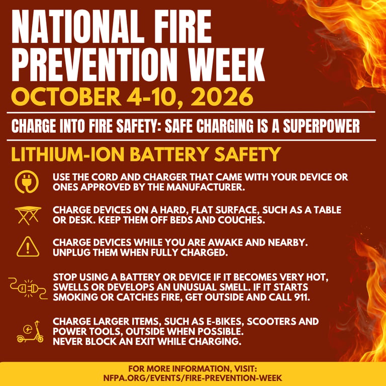 Fire Prevention Week: Simple Steps to Charge Devices Safely