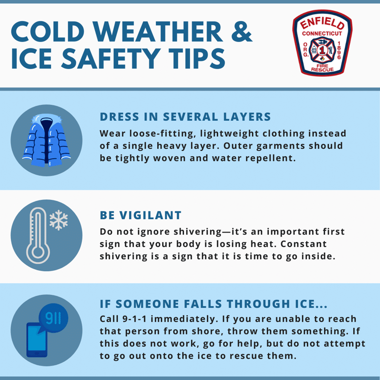 Enfield Fire District No. 1 Shares Cold Weather and Ice Safety Tips