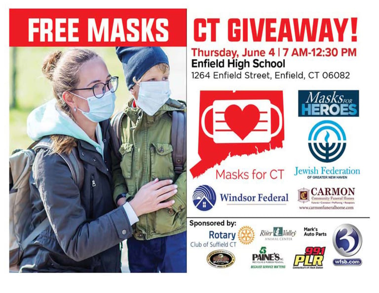 Enfield Fire District 1 Encourages Residents to Attend Free Mask Giveaway 
