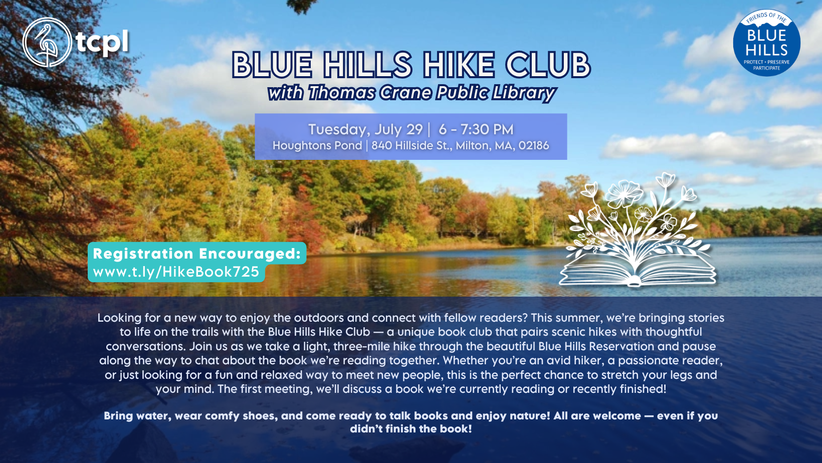 Blue Hills Hike Club with the Thomas Crane Public Library