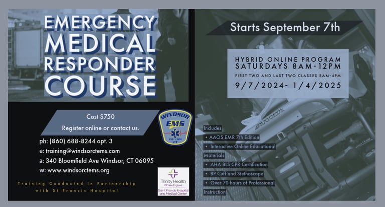 Enfield Fire District #1 Announces Virtual Emergency Medical Responder Course