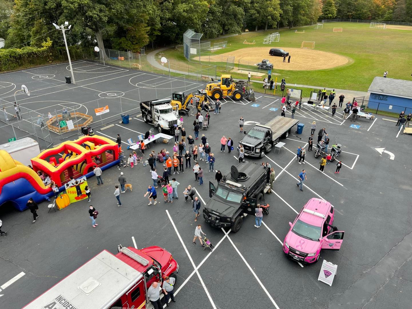 Aerial photo of a previous Faith & Blue event.