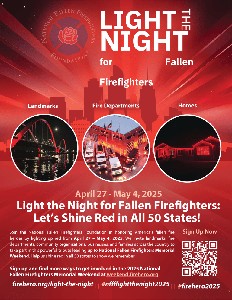 Enfield Fire District 1 Invites Residents to Light the Night this May for Fallen Firefighters