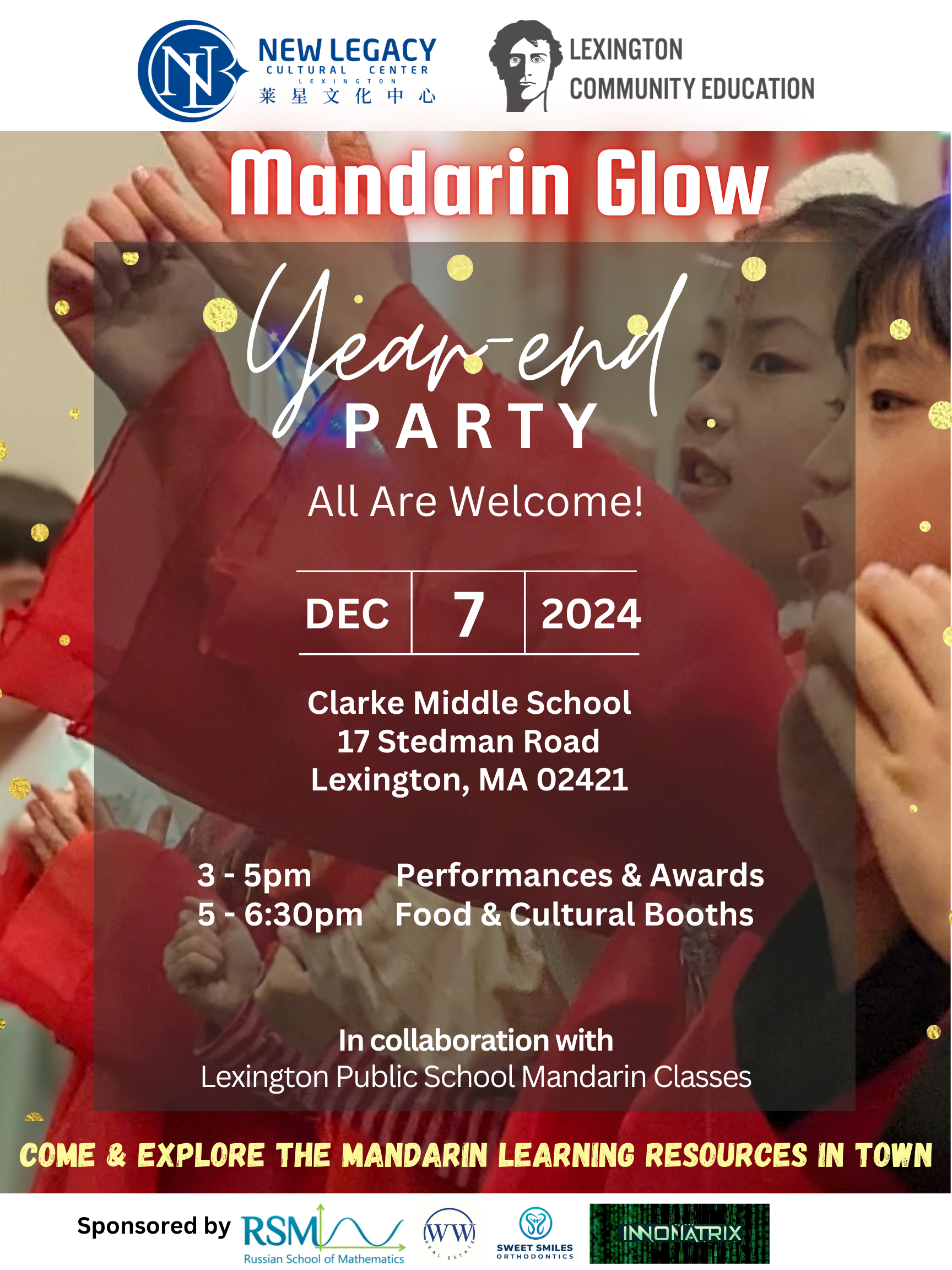 Mandarin Glow Party Graphic.