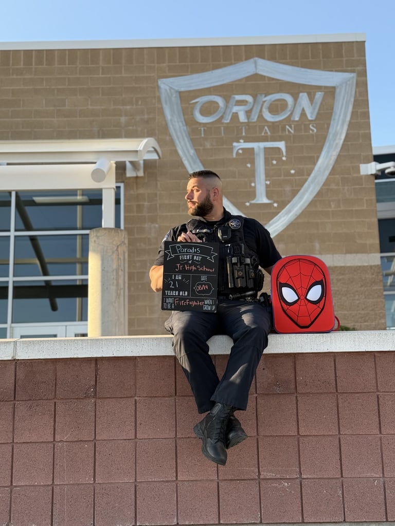 SRO Paradis back to school photo