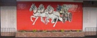 The Firefighter Memorial at Florian Hall, Hallet St., Dorchester.