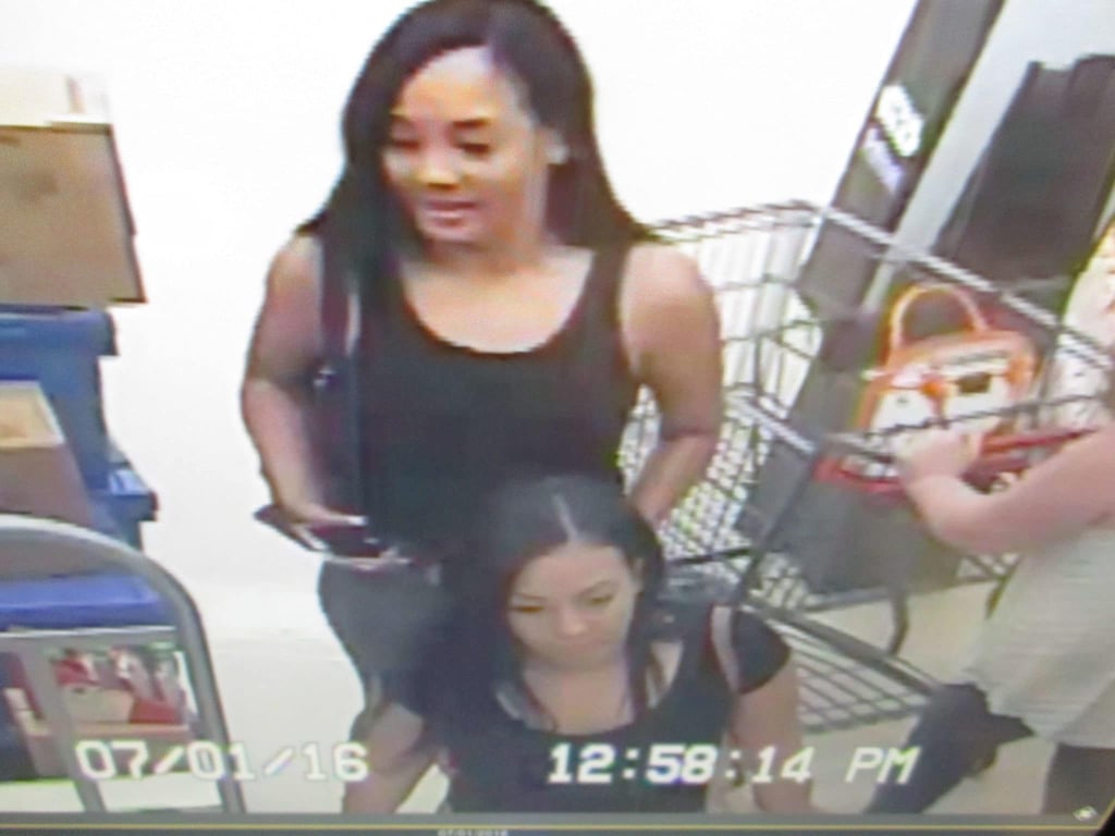 Police are looking to identify these two women in connection with fraudulent credit card charges made earlier this month. (Courtesy Photo)