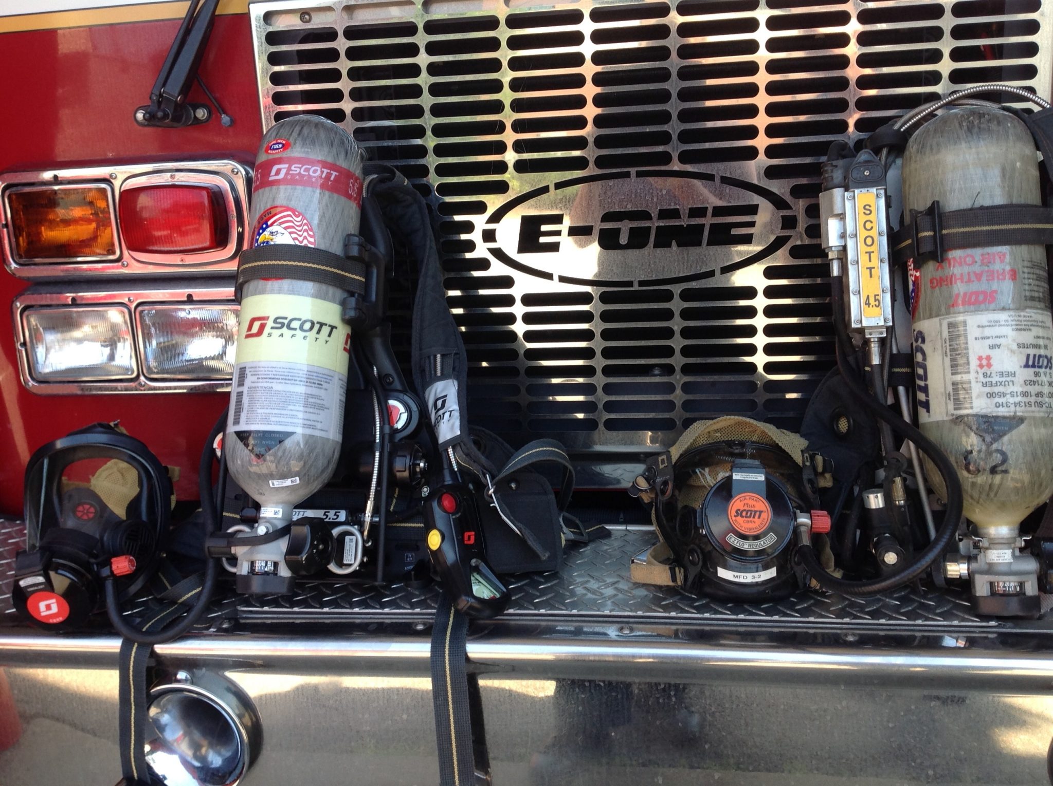 Old air units (right) will be replaced with new ones (left) thanks to an Assistance to Firefighters Grant. (Courtesy Photo)