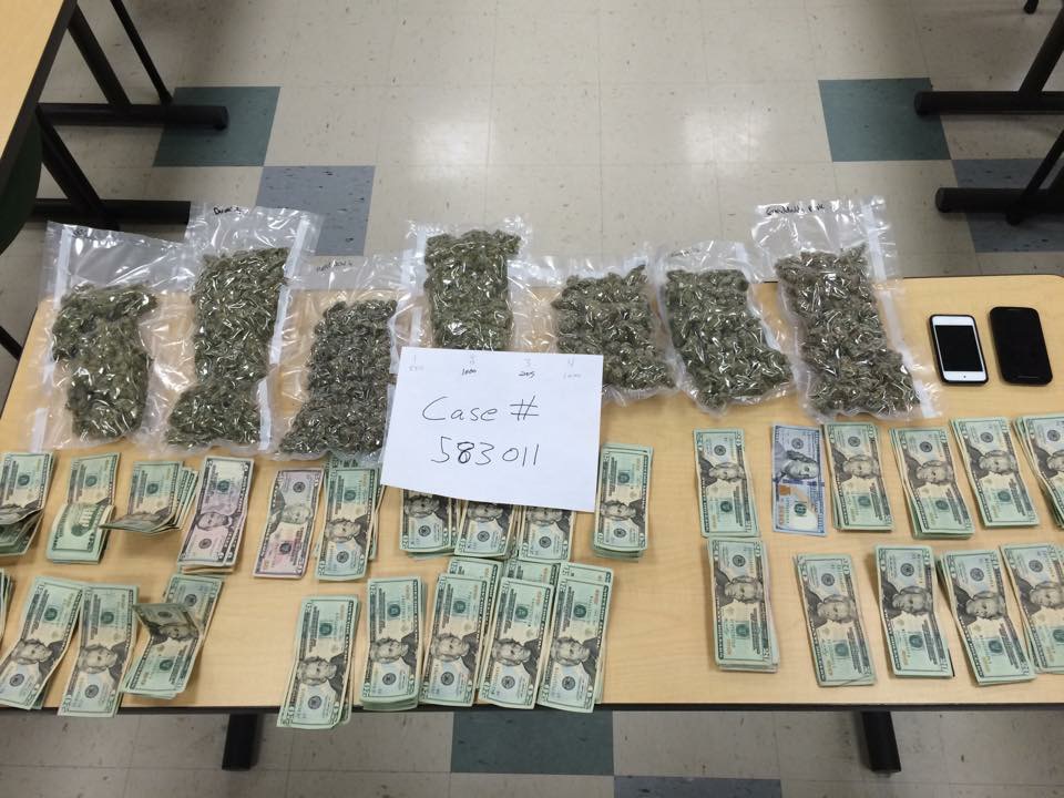 The Chelmsford Police Department seized approximately 1 3/4 pounds of marijuana and $3,055 in cash from a Dracut man.