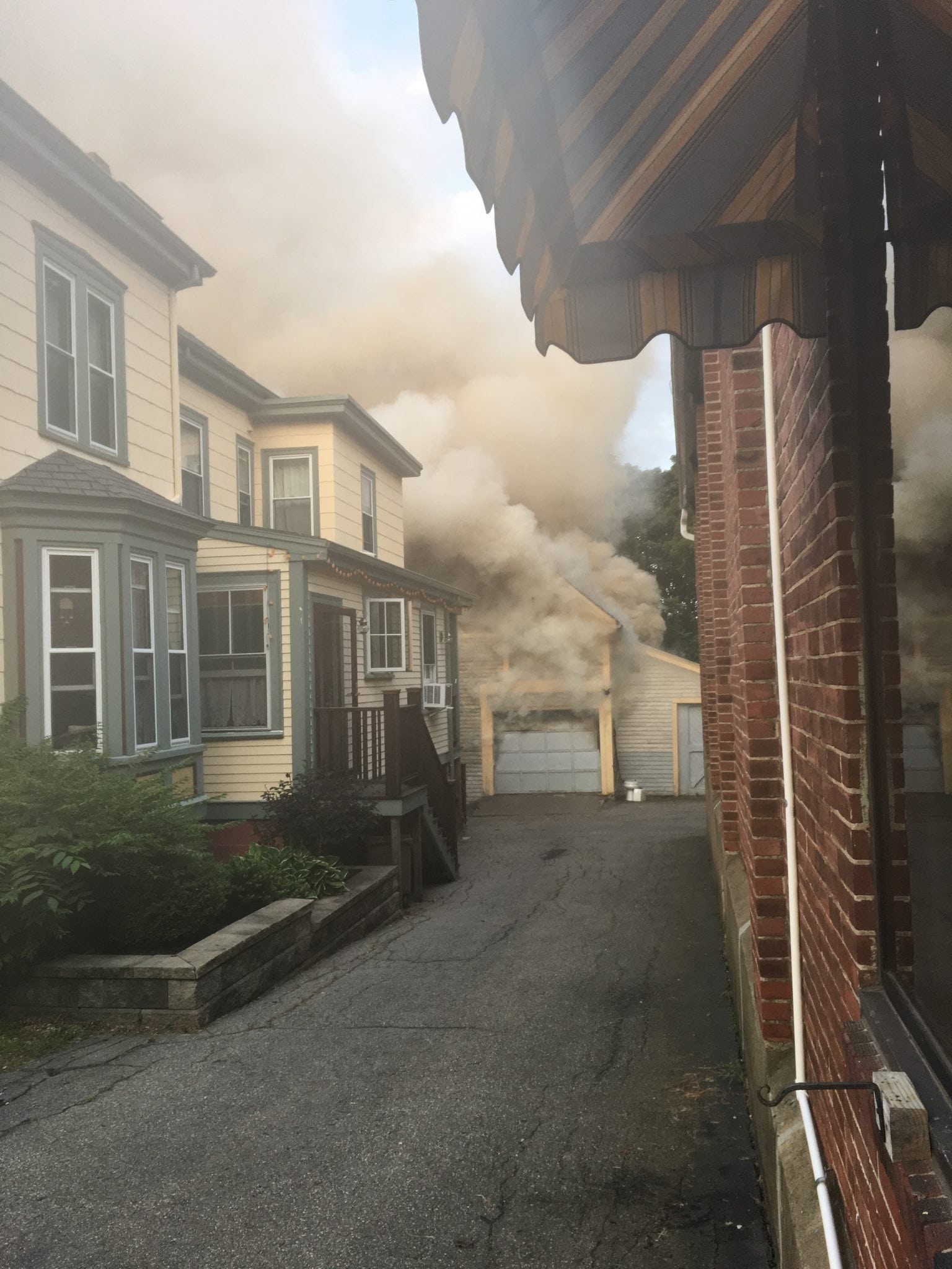 Crews were met with smoke and fire showing upon arrival to the barn on Sunday. (Courtesy Photo)