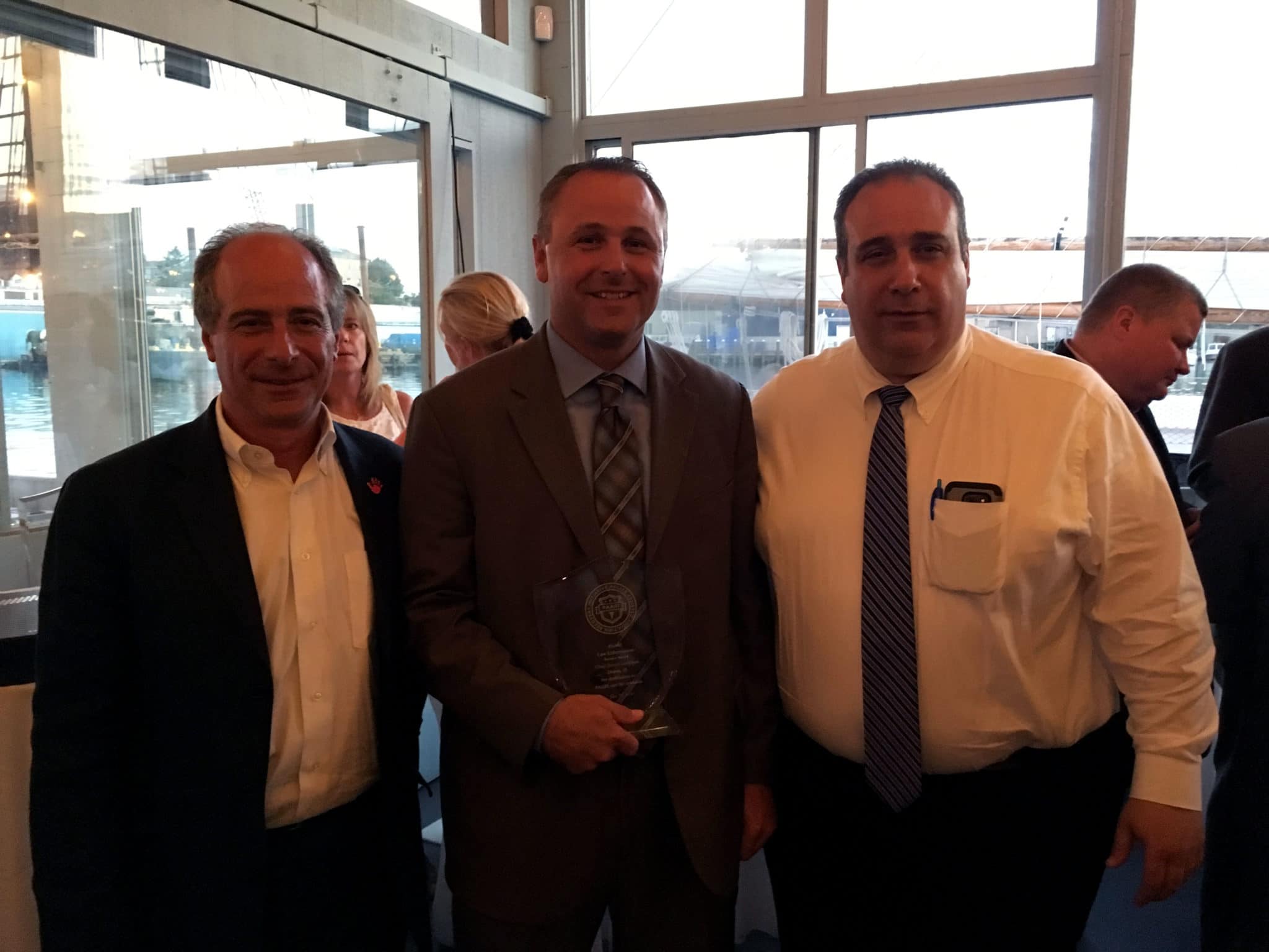 Left to right: P.A.A.R.I. Co-founder John Rosenthal, Dixon Police Chief Danny Langloss and Gloucester Police Chief Leonard Campanello. (Courtesy Photo)