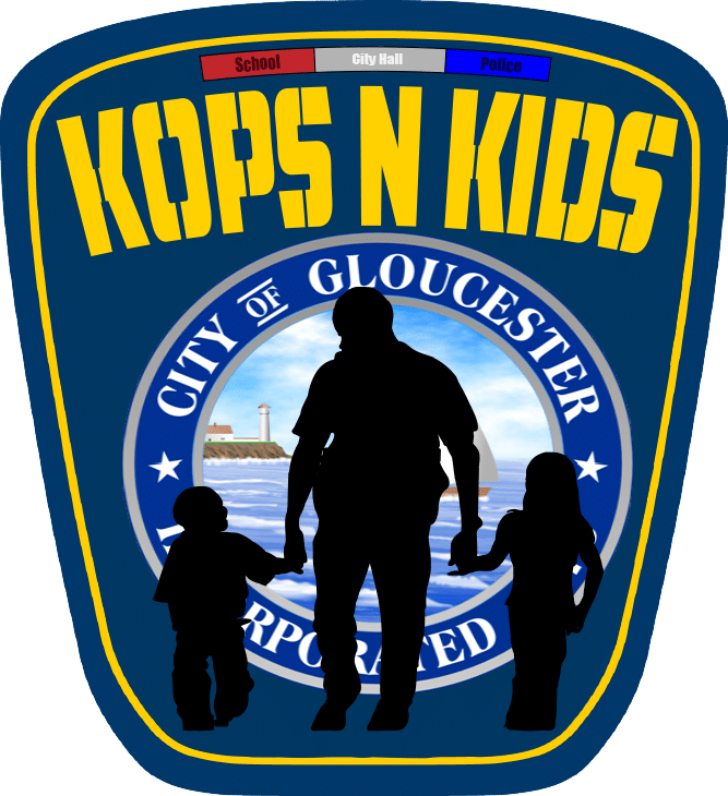 The Kops-N-Kids program is being coordinated by Sgt. Jeremiah Nicastro, who also reached out to the Gloucester High School graphics class to solicit ideas for a logo for the program. High school senior Eric Cameron’s design featuring an officer holding hands with two children was one that Interim Chief McCarthy said perfectly reflects the spirit of the program.