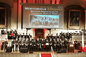 The Western Massachusetts Technical Rescue Team at the Firefighter of the Year Awards ceremony. (Courtesy Photo)