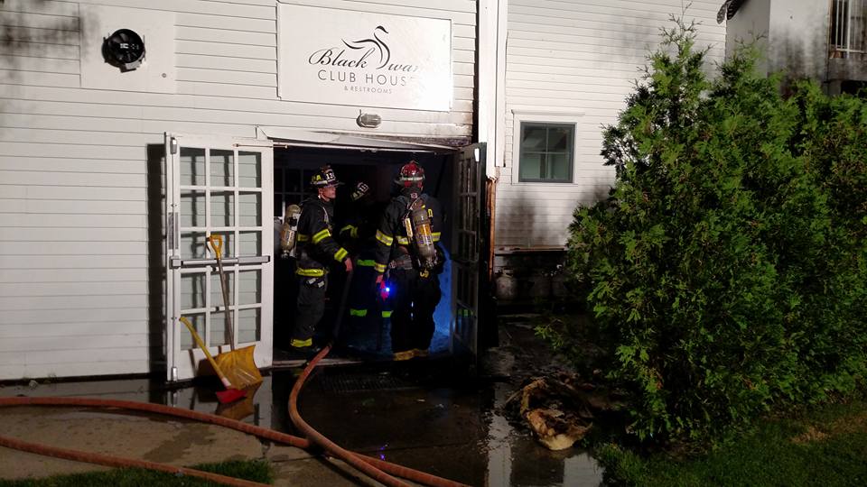 The Georgetown Fire Department extinguished a fire at the Black Swan Country Club this morning. (Courtesy Photo)