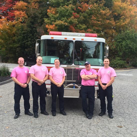 Left to right: Firefighter Nick Bruno, Firefighter Brian Belfiore, Chief Fred Mitchell, Deputy Chief Rusty Ricker and Firefighter Daniel Higgins. (Courtesy Photo)