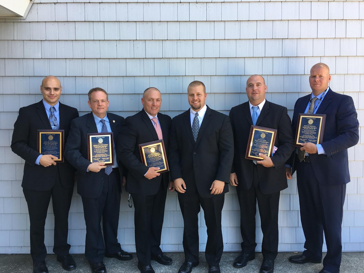 Left to right: Sgt. Charles Ciccotelli, Sgt. Eric Copithorne, Patrolman Mark Ruggiero, Patrolman Matthew Mayer, Patrolman Brian Reed and Patrolman Mathew Bodwell. (Courtesy Photo)