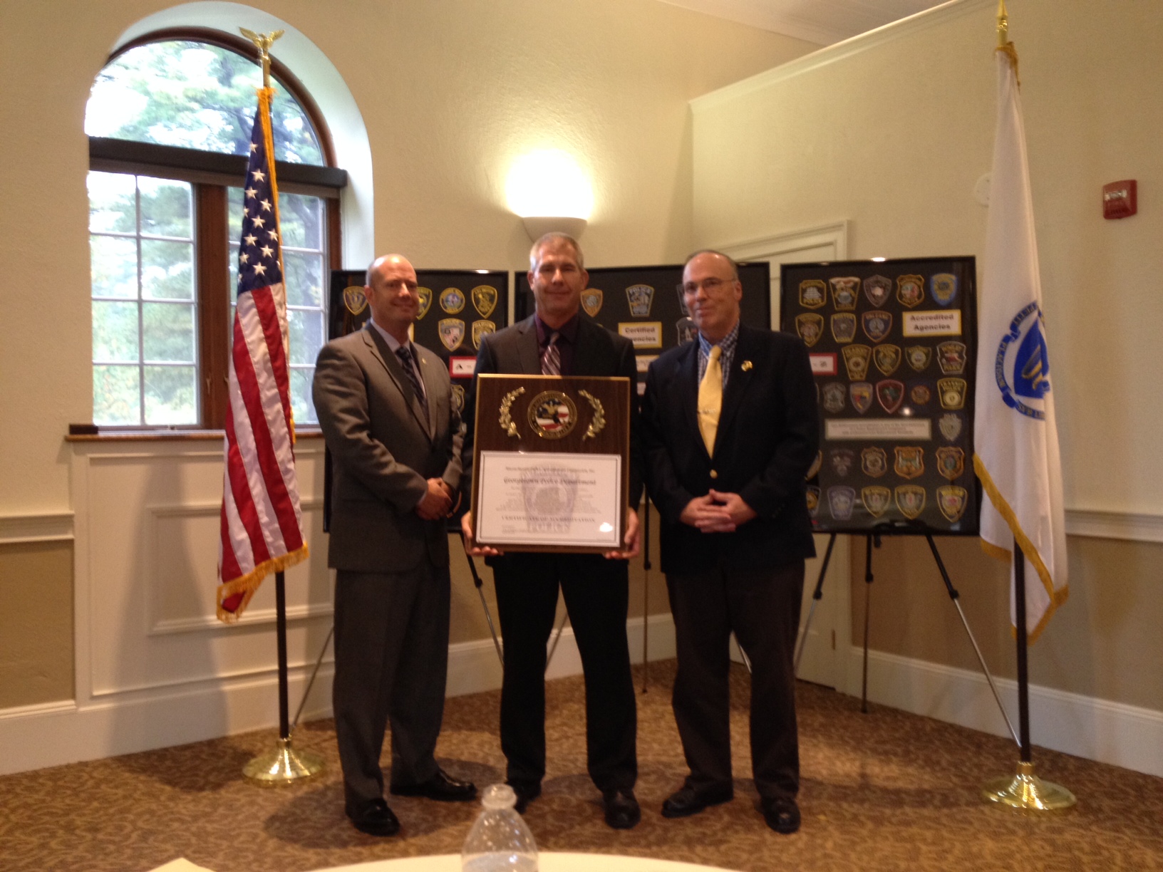 Left-to-right: Chief Cudmore, Sergeant Scott Hatch, and Lieutenant David Thomson. (Courtesy of the Georgetown Police Department)