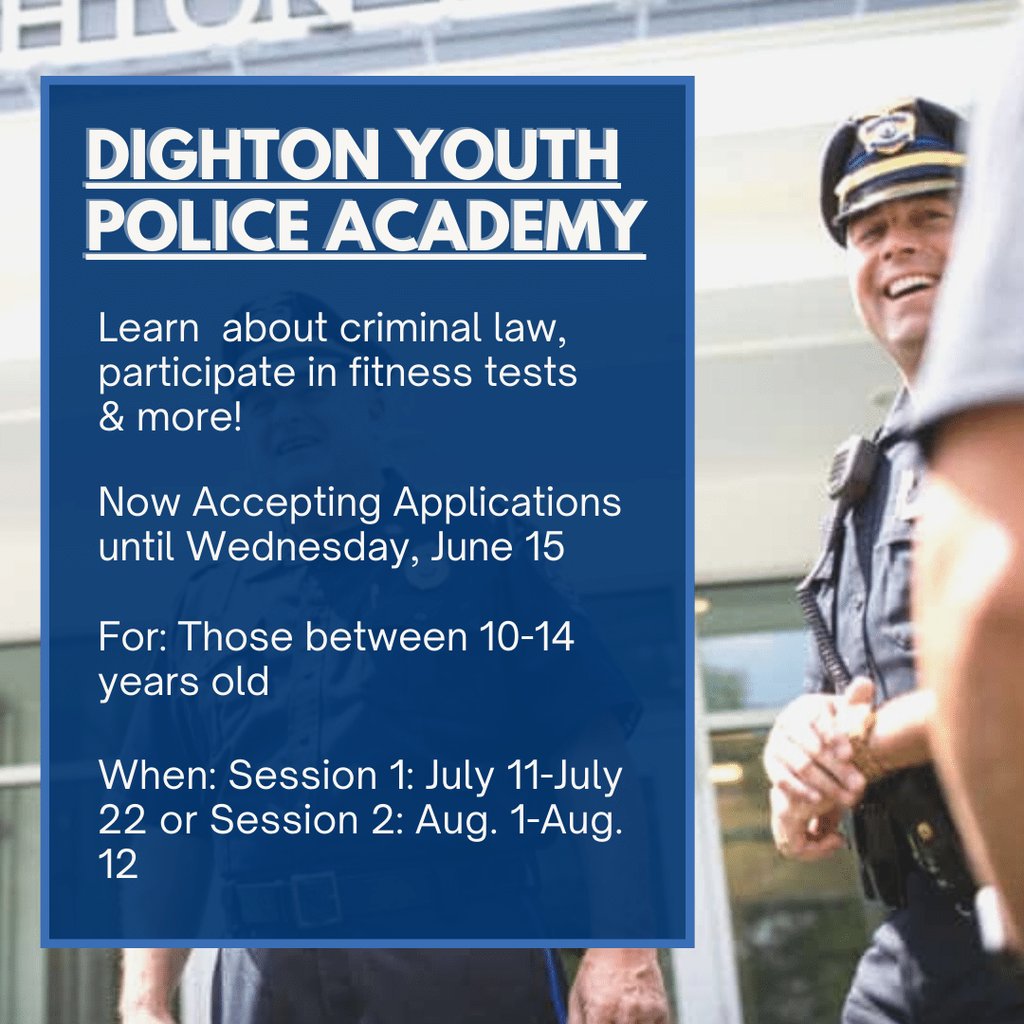 Dighton Police Announce Department's First Dighton Youth Police Academy