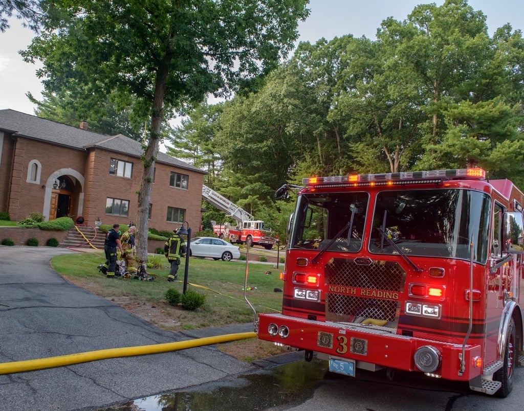 North Reading Fire Department Extinguishes Attic Fire on Crestwood Road