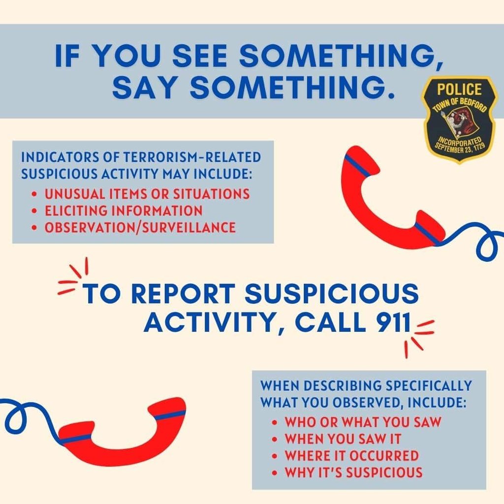 Bedford Police Department Joins ‘If You See Something, Say Something