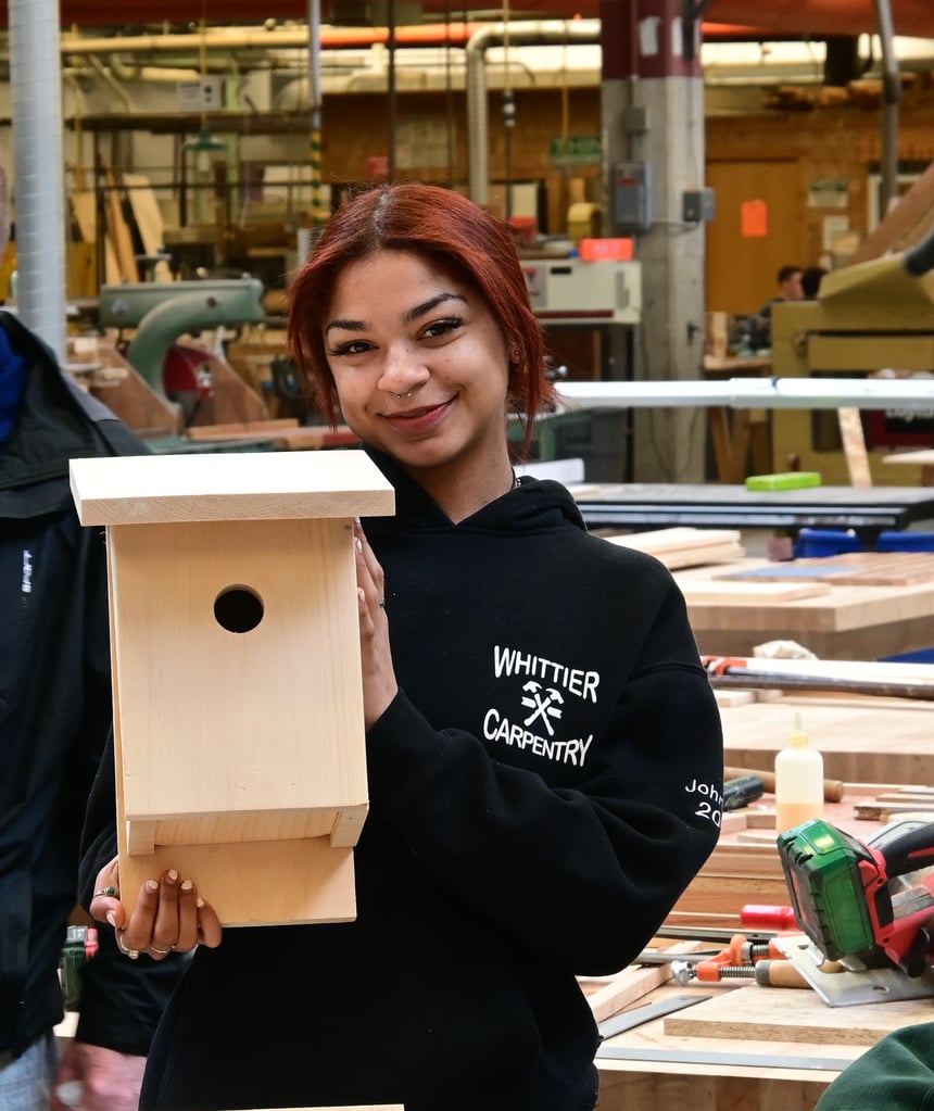 Whittier Tech Students Build Birdhouses for Parker River Clean Water