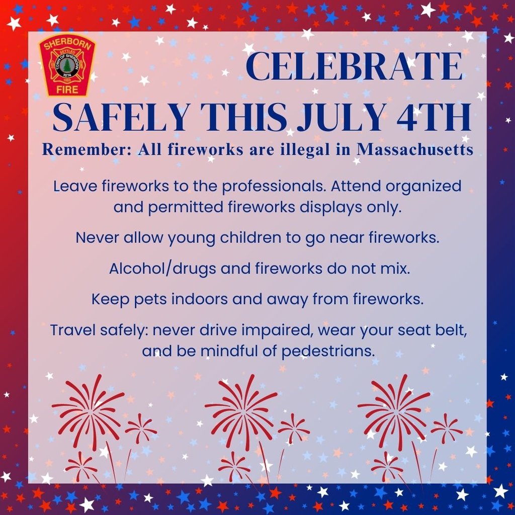 Sherborn Fire and Rescue Department Shares Tips for Safe Fourth of July