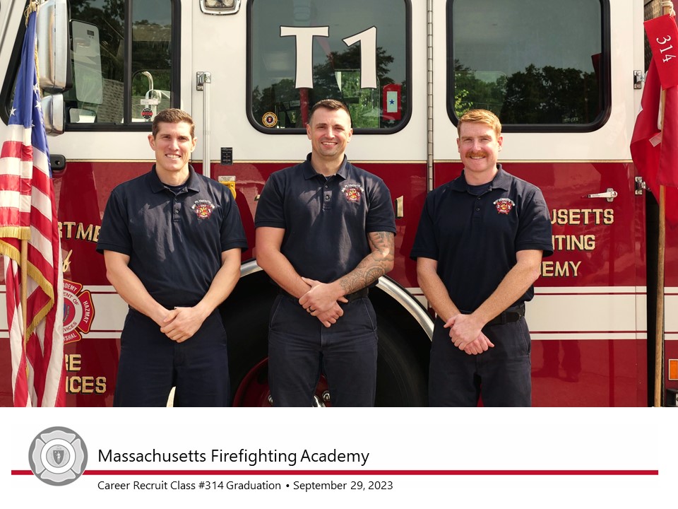 Three Plymouth Firefighters Graduate from Massachusetts Firefighting