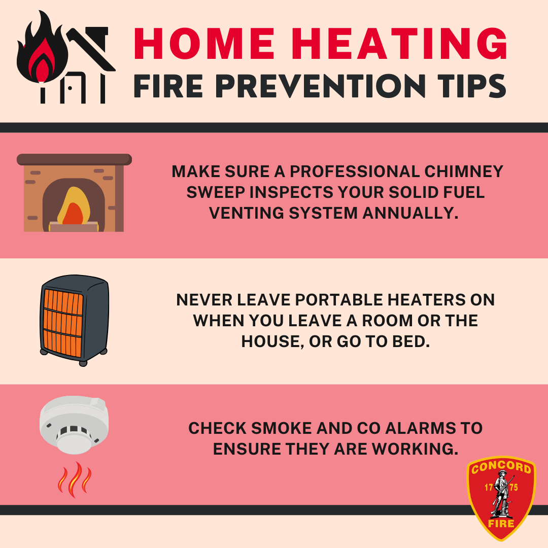 Concord Fire Department Shares Home Heating Safety Tips for Residents -  John Guilfoil Public Relations LLC