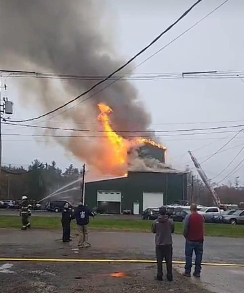 PHOTOS: Firefighters battle 2-alarm fire in Bridgewater