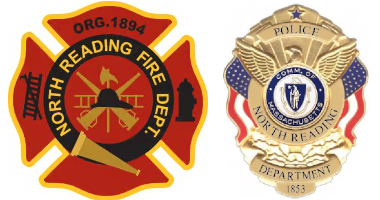 Badges for north reading fire, police departments