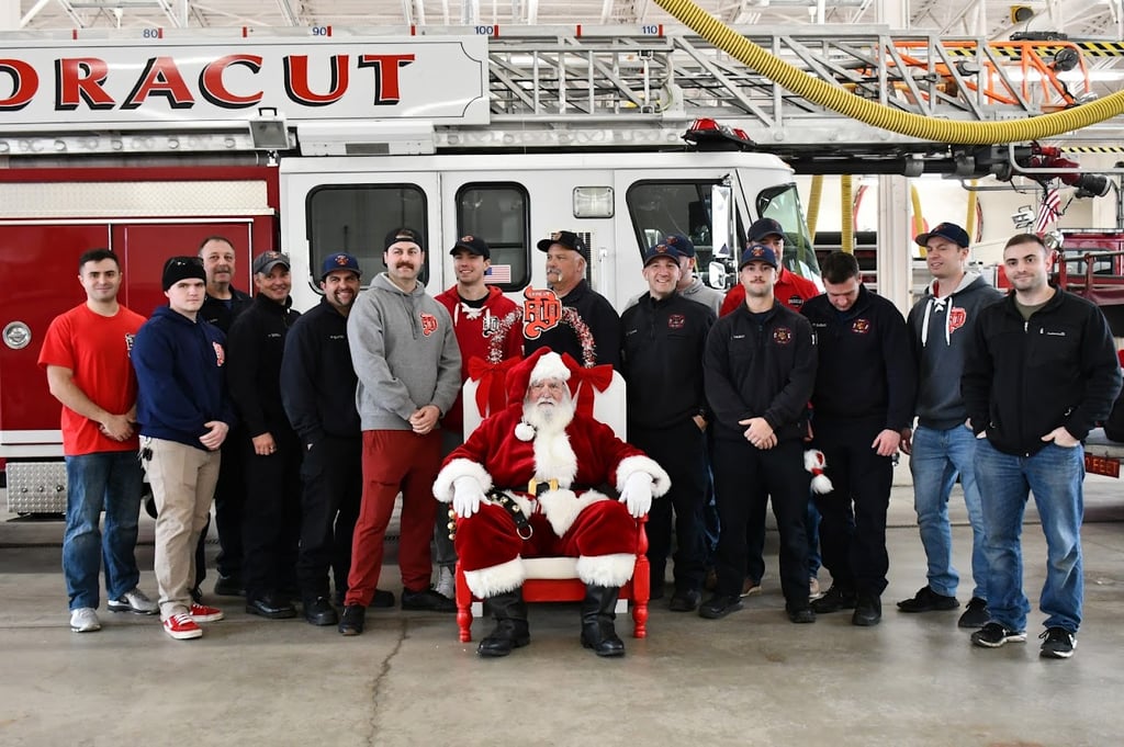 PHOTOS Santa Visits Dracut Fire Headquarters to Meet Community Youth