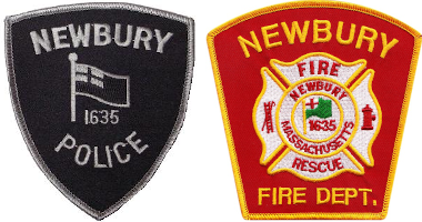 Newbury police, fire badges