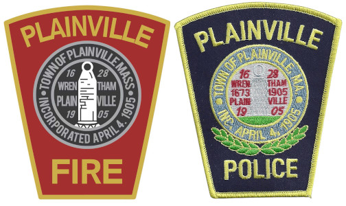 Plainville fire, police badges