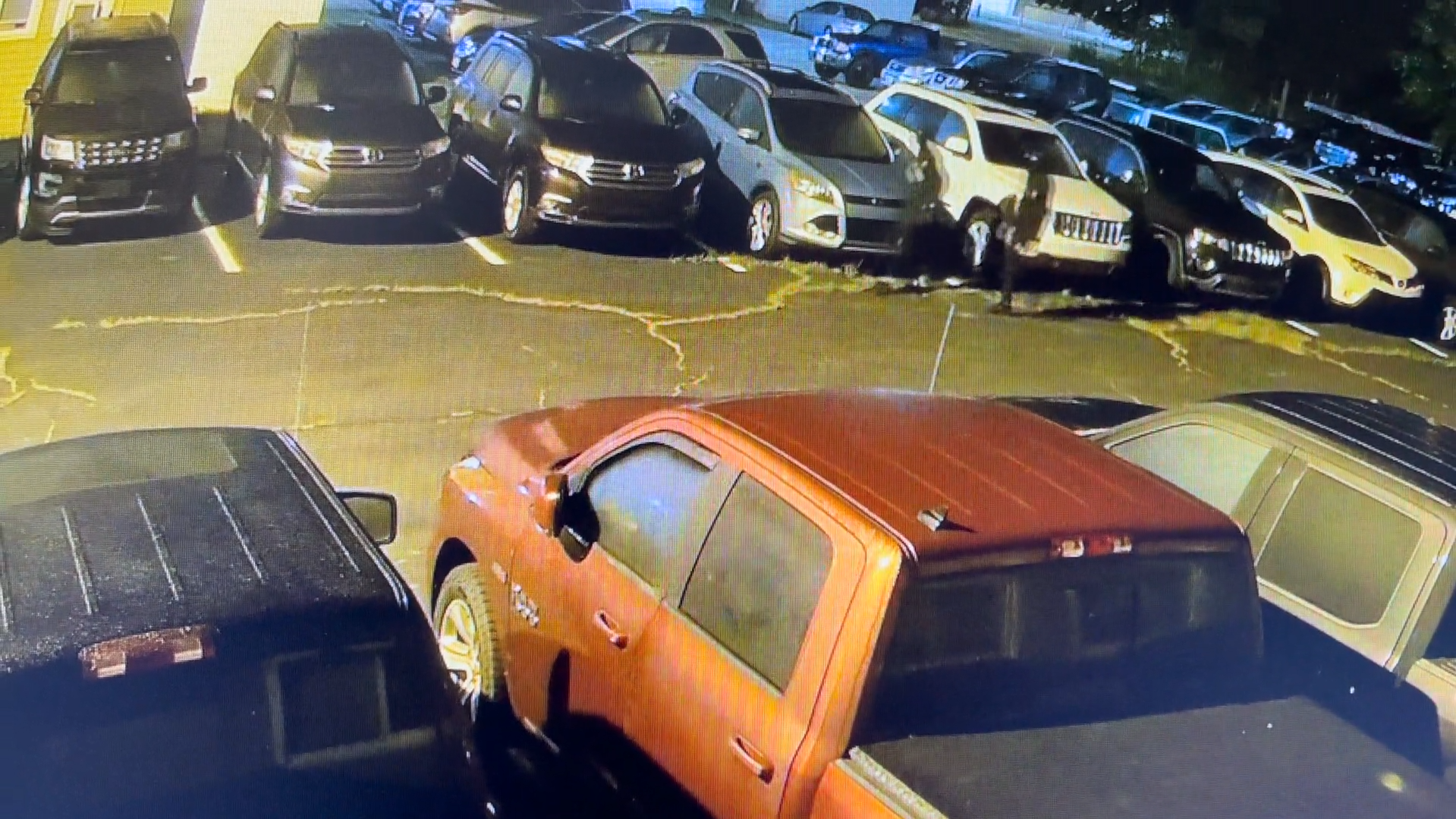 Whitman Police car break-ins surveillance video still image