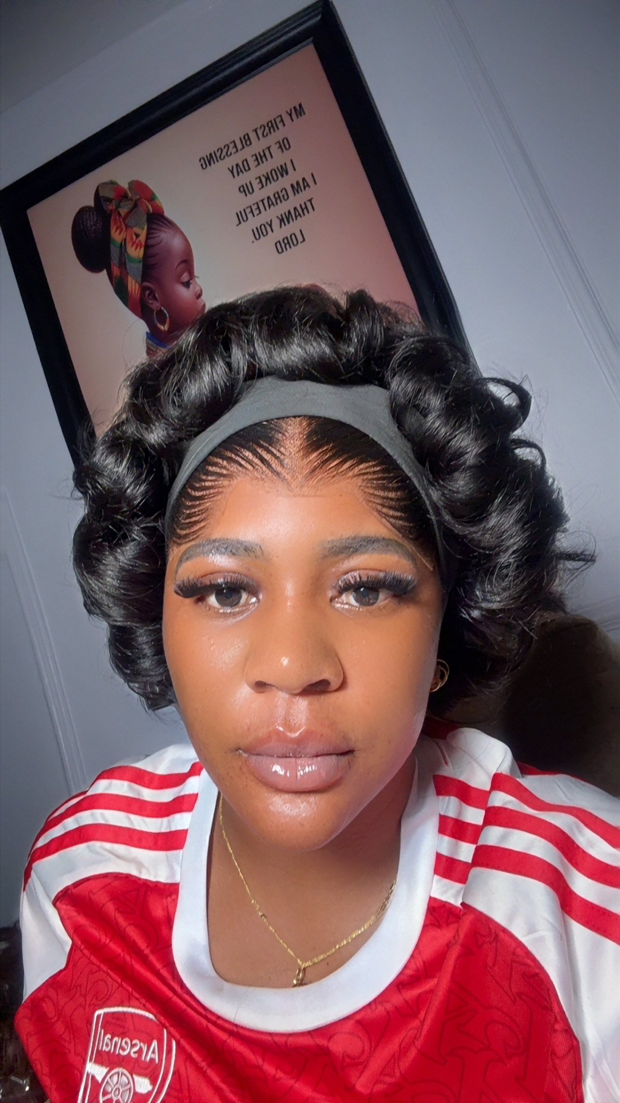 Band wig+ frontal gele