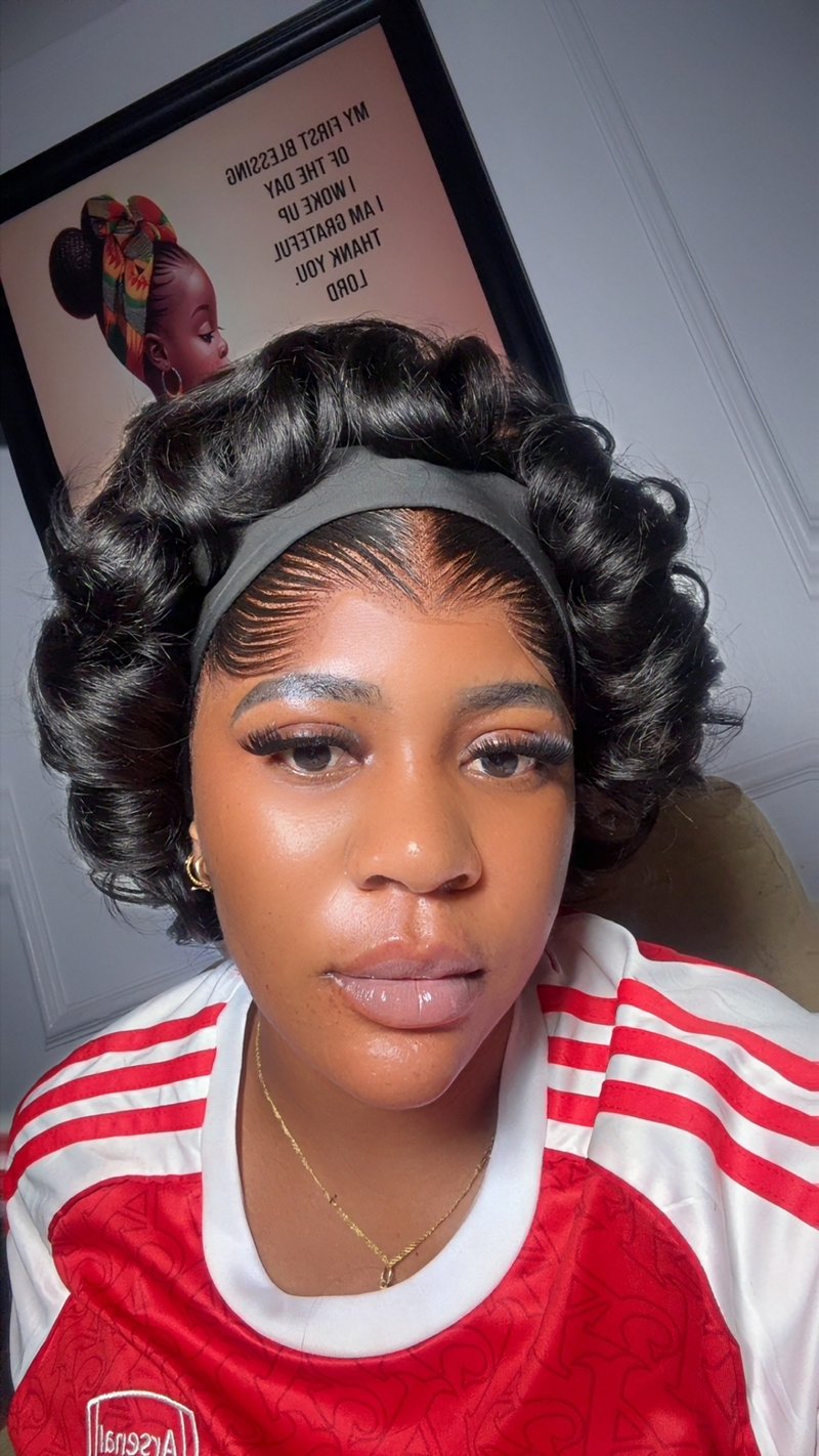 Band wig+ frontal gele 2